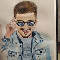 Mi Proyecto del curso: Cuaderno de retratos en acuarela. Painting, Watercolor Painting, Portrait Drawing, and Sketchbook project by Maria Reina - 04.01.2022