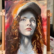 Mein Kursprojekt: Moderne Porträtmalerei mit Ölfarben. Een project van Traditionele illustratie,  Beeldende kunst, Schilderij y  Olieverfschilderij van ameliekosarew - 02.04.2022
