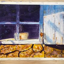 Old cottage windows. Projekt z dziedziny Trad, c, jna ilustracja,  Sztuki piękne,  Malarstwo i Malowanie akwarelą użytkownika Andrey Beshkov - 02.04.2022