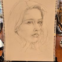My project for course: Portrait Sketchbooking: Explore the Human Face. Un proyecto de Bocetado, Dibujo, Dibujo de Retrato, Dibujo artístico y Sketchbook de Elizabeth Miner - 03.04.2022