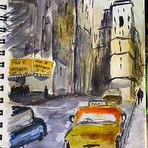Mi Proyecto del curso: Paisajes urbanos en acuarela. Fine Arts, Watercolor Painting, and Architectural Illustration project by Allie Maralza - 04.02.2022