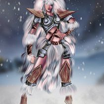 Glacial Warrior. Traditional illustration, Character Design, and Digital Illustration project by Alex Guenther - 12.16.2021
