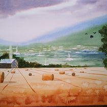 Mi Proyecto del curso: Paisajes en acuarela: técnicas y herramientas experimentales. Een project van  Beeldende kunst, Schilderij y Aquarelschilderen van virginia villar - 04.04.2022