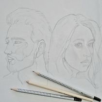 My project for course: Portrait Sketchbooking: Explore the Human Face. Sketching, Drawing, Portrait Drawing, Artistic Drawing, and Sketchbook project by Mihalcea Adrian - 04.04.2022
