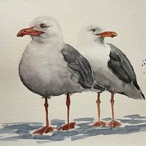 Mein Kursprojekt: Illustriere Vögel mit expressiven Aquarelltechniken. Traditional illustration, Watercolor Painting, Realistic Drawing, and Naturalistic Illustration project by Claudia Grönke - 04.04.2022