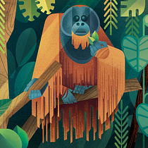 Meu projeto do curso: Ilustração da vida selvagem para livros infantis. Un progetto di Illustrazione vettoriale, Illustrazione digitale e Illustrazione infantile di Ana Kozuki - 04.04.2022