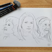 My project for course: Portrait Sketchbooking: Explore the Human Face. Sketching, Drawing, Portrait Drawing, Artistic Drawing, and Sketchbook project by Diana Poell - 04.05.2022