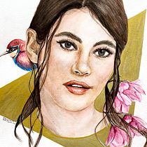 Meu projeto do curso: Retrato em aquarela a partir de uma fotografia. Traditional illustration, Watercolor Painting, and Portrait Drawing project by Elisabete Della Rosa Pimentel - 04.05.2022