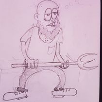My Brother as a Cartoon. Traditional illustration, Character Design, and Drawing project by John Junior - 04.05.2022