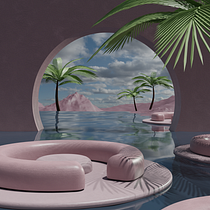 Mój projekt z kursu: Interior ArchViz: Twórz surrealistyczne projekty 3D za pomocą Blender. Arquitetura, Arquitetura de interiores, Arquitetura digital, e Visualização arquitetônica projeto de Urszula Murzańska - 06.04.2022