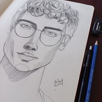 Mi Proyecto del curso: Sketchbook de retrato: explora el rostro humano. Sketching, Drawing, Portrait Drawing, Artistic Drawing, and Sketchbook project by CaTam - 04.07.2022