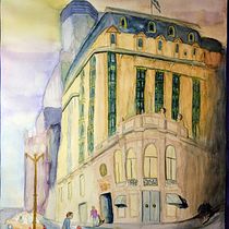Mi Proyecto del curso: Paisajes urbanos en acuarela (hotel alvear). Fine Arts, Watercolor Painting, and Architectural Illustration project by Pablo Menendez - 04.07.2022