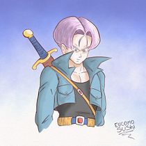 Trunks, o guerreiro do futuro. Un projet de Illustration traditionnelle, Peinture, B, e dessinée , et Théorie des couleurs de José Jones - 07.04.2022