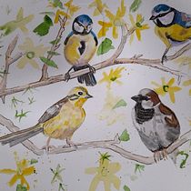My project for course: Artistic Watercolor Techniques for Illustrating Birds. Traditional illustration, Watercolor Painting, Realistic Drawing, and Naturalistic Illustration project by Sally Haylock - 04.05.2022