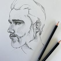 Mon projet du cours : Carnet de portraits : explorez le visage humain. Sketching, Drawing, Portrait Drawing, Artistic Drawing, and Sketchbook project by marioncreaqua - 04.08.2022