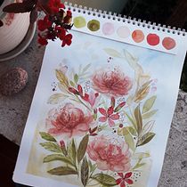 My project for course: Artistic Floral Watercolor: Connect with Nature. Ilustração tradicional, Pintura, Pintura em aquarela e Ilustração botânica projeto de BENNI ASMA - 08.04.2022