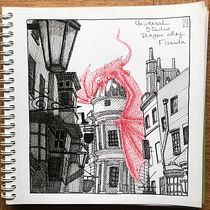 Mon projet du cours : Carnet de croquis : illustrez vos expériences personnelles. Ilustração tradicional, Esboçado, Desenho, Sketchbook e Ilustração com tinta projeto de mina_inverse - 08.04.2022