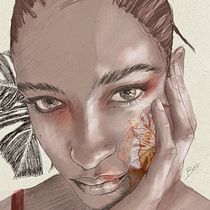 Mon projet du cours : Portrait illustré avec Procreate. Ilustração tradicional, Ilustração vetorial, Ilustração digital, e Desenho de retrato projeto de Bérangère Gorret - 08.04.2022