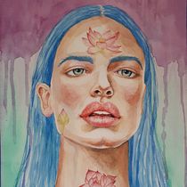 Mi Proyecto del curso:  Retratos expresivos en acuarela. Un progetto di Illustrazione tradizionale, Belle arti, Pittura, Pittura ad acquerello e Disegno di ritratti di María Eugenia Guzmán - 14.06.2022