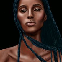 Mi Proyecto del curso: Retratos digitales de fantasía con Photoshop. Traditional illustration, Drawing, Digital Illustration, Portrait Drawing, Digital Drawing, and Digital Painting project by Antía Diego Tomé - 04.09.2022