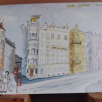 Mon projet du cours : Dessin architectural à l’aquarelle et à l’encre. Sketching, Drawing, Watercolor Painting, Architectural Illustration, Sketchbook & Ink Illustration project by Marylù - 04.09.2022