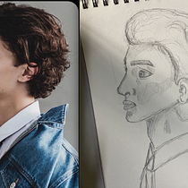 My project for course: Portrait Sketchbooking: Explore the Human Face. Sketching, Drawing, Portrait Drawing, Artistic Drawing, and Sketchbook project by Erin Ng - 04.09.2022