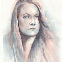 Watercolour Portrait. Fine Arts, Painting, Watercolor Painting, and Portrait Drawing project by Julia Bittner - 04.09.2022