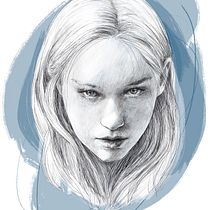 My project for course: Modern Portraiture with Procreate: Stylize Your Subject. Un projet de Illustration traditionnelle, Illustration numérique , et Dessin numérique de Sabine Israel - 09.04.2022