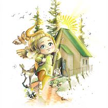 La salida del Jardín. Traditional illustration, Drawing, Watercolor Painting, and Editorial Illustration project by Ayi Calabro - 04.09.2022