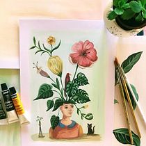 Mi Proyecto del curso: Pintura botánica con acrílico. Traditional illustration, Fine Arts, Painting, Acr, lic Painting, and Botanical Illustration project by Mar Díaz - 04.10.2022
