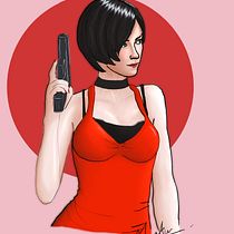 My project for course: Female Character Portraits in Procreate. Projekt z dziedziny Trad, c, jna ilustracja, Ilustracja c, frowa, R, sunek c i frow użytkownika Meng Tan - 11.04.2022