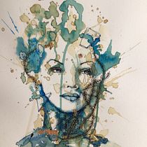My project for course: Experimental Portraiture with Ink, Tea and Alcohol. Artes plásticas, Pintura, Desenho e Ilustração com tinta projeto de buxwom1 - 07.04.2022
