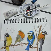 Mi Proyecto del curso: Acuarela artística para ilustración de aves. Traditional illustration, Watercolor Painting, Realistic Drawing, and Naturalistic Illustration project by Monica Ruiz - 04.12.2022