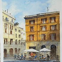 Mi Proyecto del curso: Técnicas modernas para paisajes urbanos en acuarela. Painting, and Watercolor Painting project by Nora A Conti Liesac - 04.12.2022