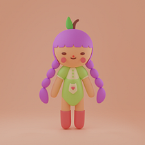 My project for course: Kawaii Character Creation in 3D with Blender . Een project van Traditionele illustratie, Ontwerp van personages, Digitale illustratie,  3D-modellering y Manga van Jekaterina Berdina - 11.04.2022