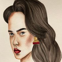 Mi Proyecto del curso: Retrato en acuarela a partir de una fotografía. Traditional illustration, Watercolor Painting, and Portrait Drawing project by Eucaris Cristancho - 04.12.2022