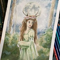 My project for course: Fairy-Tale Illustration with Watercolors. Ilustração tradicional, Pintura, Desenho, Ilustração digital, e Pintura em aquarela projeto de a_grygier_glebocka - 22.04.2022