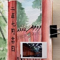 Mi Proyecto del curso: Cuaderno de viaje en acuarela. Traditional illustration, Watercolor Painting, Architectural Illustration, and Sketchbook project by Alba Cid - 04.12.2022