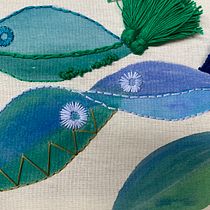 Mi Proyecto del curso: Técnicas básicas de bordado y acuarela. Painting, Watercolor Painting, Embroider, and Textile Design project by Fer Barr - 04.12.2022