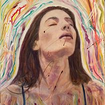 My project for course: Experimental Portraiture: Fusing Oil, Acrylic, and Spray Paint. Fine Arts, Painting, Acr, lic Painting, and Oil Painting project by Linda Ray - 04.13.2022