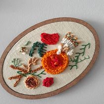 Meu projeto do curso: Técnicas avançadas de bordado: pontos e composições com volume. Un projet de Broderie , et Design textile de Iná Ortega - 13.04.2022