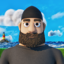 The old sailor Fokke and his new job as a lighthouse keeper.. 3D, 3D Modeling, and 3D Character Design project by nik_kliem - 04.13.2022