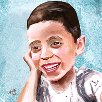 Meu projeto do curso: Retrato pictórico com técnicas digitais. Ilustração digital, Desenho de retrato, e Pintura digital projeto de Alexandre Santana - 14.04.2022