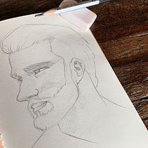 Meu projeto do curso: Caderno de retratos: explore o rosto humano. Sketching, Drawing, Portrait Drawing, Artistic Drawing, and Sketchbook project by Gabriel Vieira - 04.14.2022