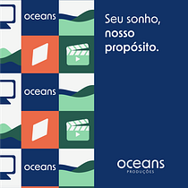 Oceans Produções | Agency Branding. Design, Br, ing, Identit, Graphic Design, and Logo Design project by Anna Julia Abreu - 04.10.2022