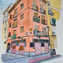 Mi Proyecto del curso: Urban Sketching: expresa tu mundo con una nueva perspectiva. Un projet de Esquisse  , et Aquarelle de Clara María Pizarro Reyero - 15.04.2022
