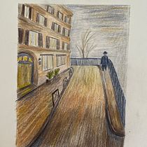 Mon projet du cours : Illustration aux crayons de couleur dans un carnet de croquis. Ilustração tradicional, Artes plásticas, Esboçado, Desenho a lápis, Desenho, Desenho artístico, e Sketchbook projeto de Karine - 16.04.2022