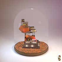 Mi Proyecto del curso: Creación de mundos 3D en miniatura con Procreate y Cinema 4D - La referencia que escogí es de la película de Pixar “COCO”. 3D, and 3D Modeling project by Bryan Quevedo - 04.15.2022