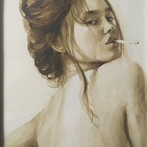 Mi Proyecto del curso: Retrato artístico en acuarela. Fine Arts, Painting, Watercolor Painting, and Portrait Drawing project by acemar71 - 04.17.2022