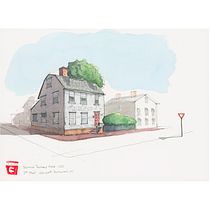 Solomon Townsend House. 1725. 2nd Street. Newport. Richmond. US. Sketching, Drawing, Watercolor Painting, Architectural Illustration, Sketchbook & Ink Illustration project by Carlos Rincón - 04.17.2022